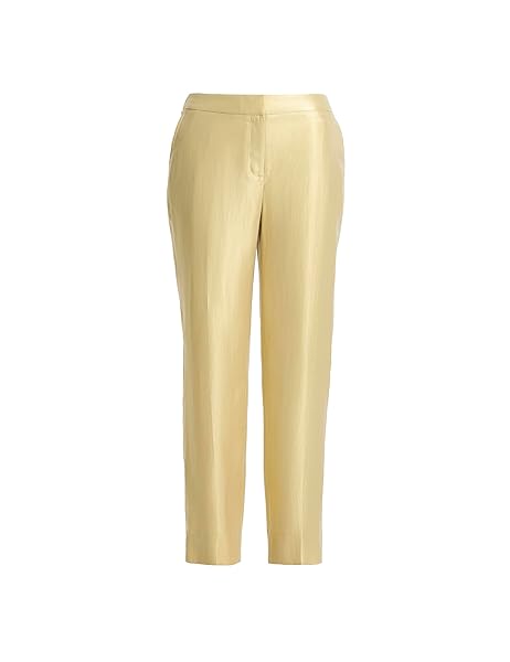 ANNE KLEIN WOMEN’S ELASTIC-BACK IRIDESCENT STRAIGHT-LEG ANKLE PANT