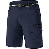 TACVASEN Men's Summer Outdoor Shorts Quick Dry Water Resistant Cargo Casual Golf Work Hiking Shorts (NO Belt)