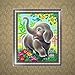 Chige DIY 5D Diamond Painting Kit, Cross Stitch Craft Kits Rhinestone Embroidery Wall Stickers Pasted Picture Drawing for Living Room Craft Home Wall Decor (Elephant)