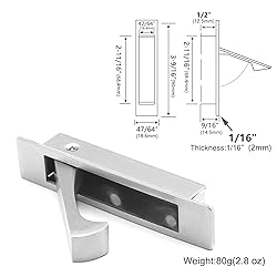 Dontay Pocket Door Pull Handle, Edge