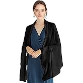 P Pothuiny Women Chiffon Sheer Shawl Wraps for Evening Dresses, 79"x24" Lightweight Soft Chiffon Scarfs Wedding Party Bridal