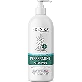 Peppermint Shampoo with Castor Oil & Biotin, Soothes Dry, Itchy Scalp, Strengthens Hair, Reduces Thinning & Hair Loss, Promotes Growth, Adds Volume, Sulfate-Free, 16 fl oz