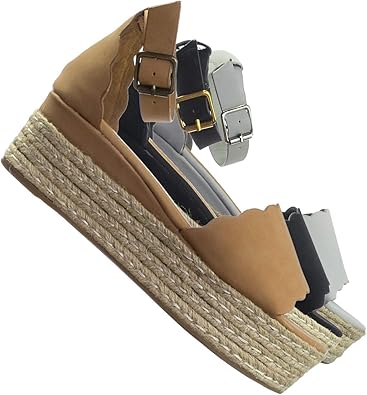 scalloped espadrille sandals