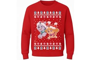 TSTARS Kids Paw Patrol Christmas Sweatshirt Skye Marshall Rubble Funny Ugly Sweater Style Holiday Pullover for Toddlers and Kids