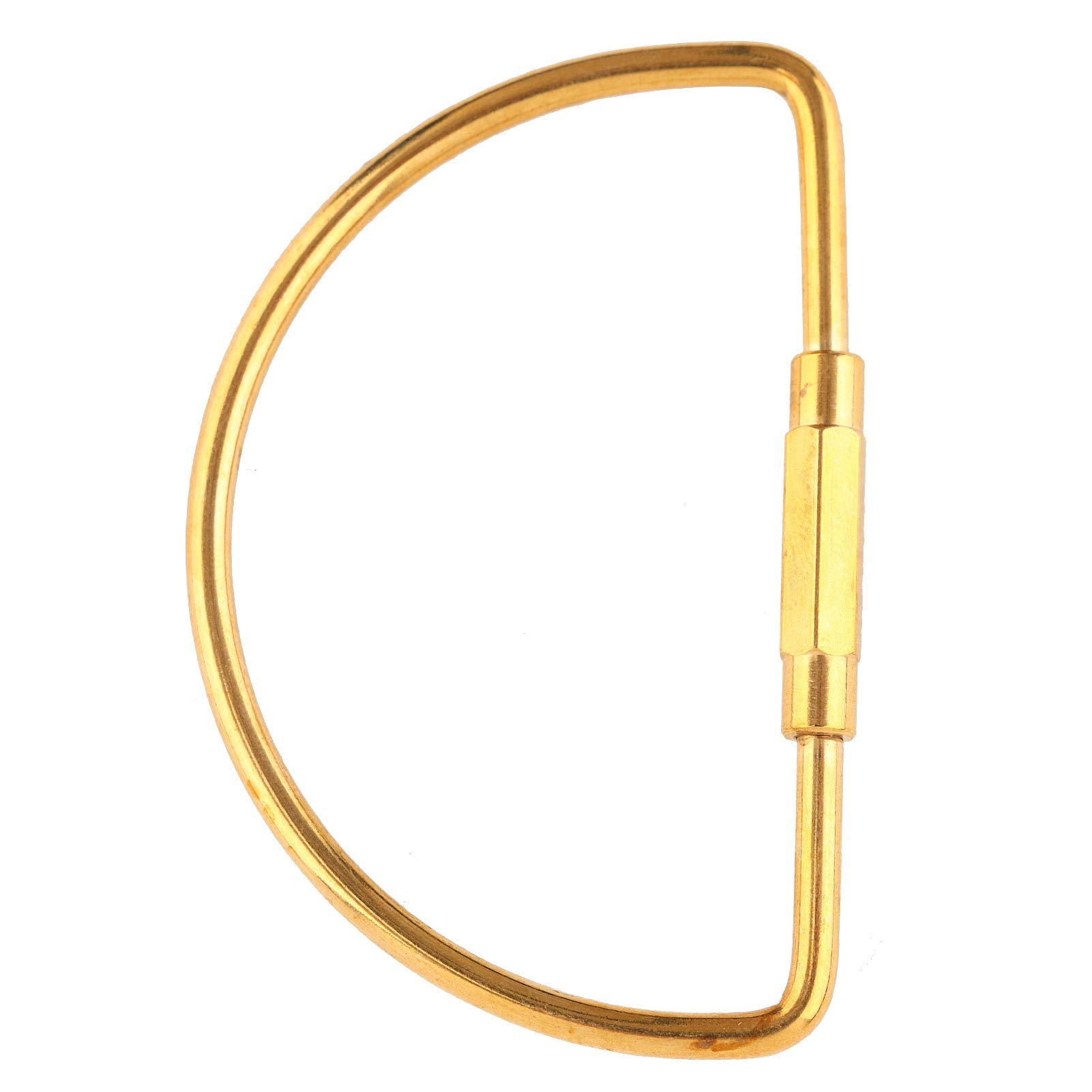 Brass Screw Lock Carabiner Clip Hook Keychain Key Ring DIY Gift Good for Hanging Keys Bottle Connecting Tent(8 * 5 * 1cm-Semicircle 58mm)