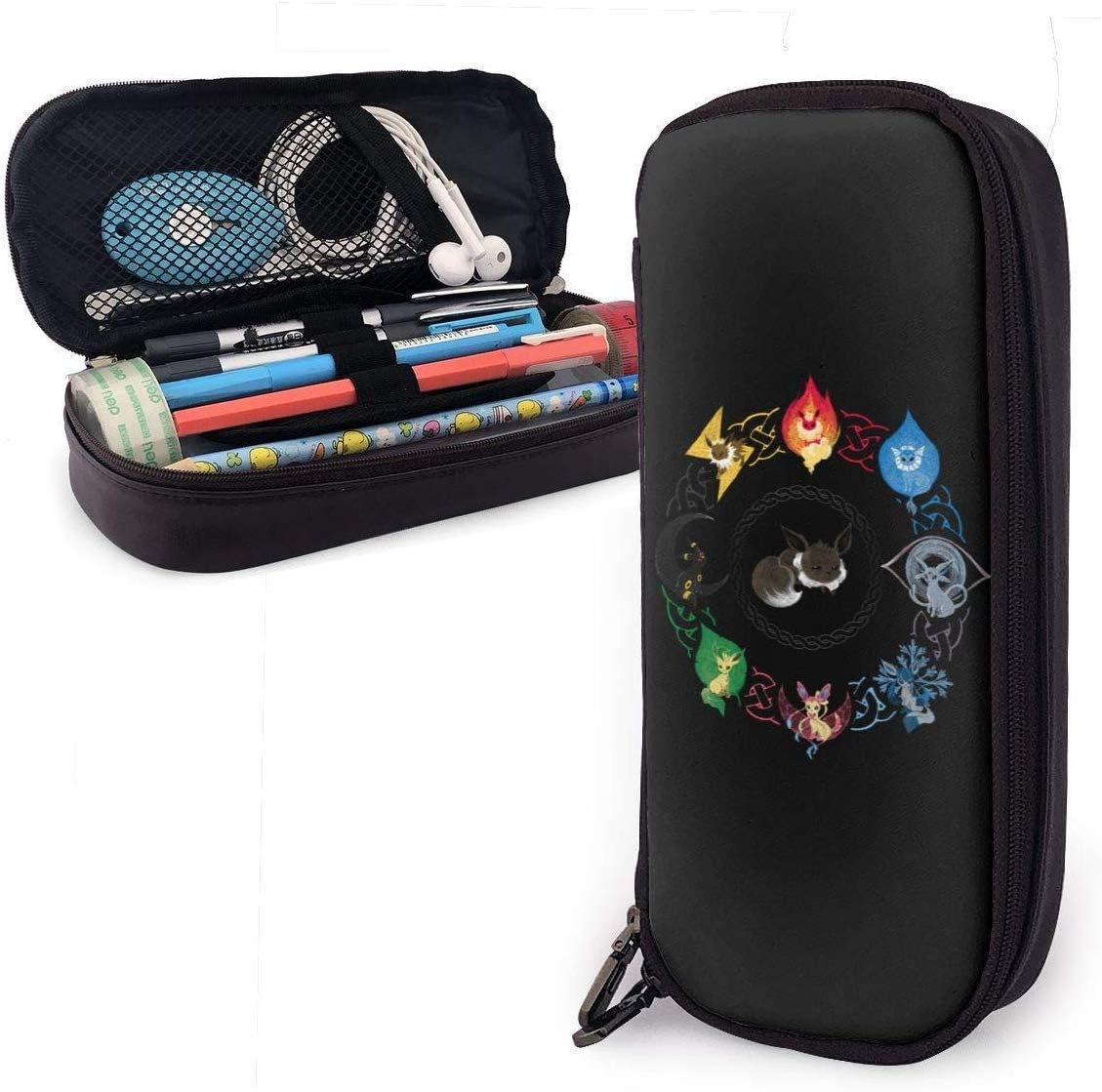 Pencil Case Big Capacity Large Storage Pen Pencil Pouch Box Organizer Portable Bag Holder with Zipper - Eevee Full Color Evolution