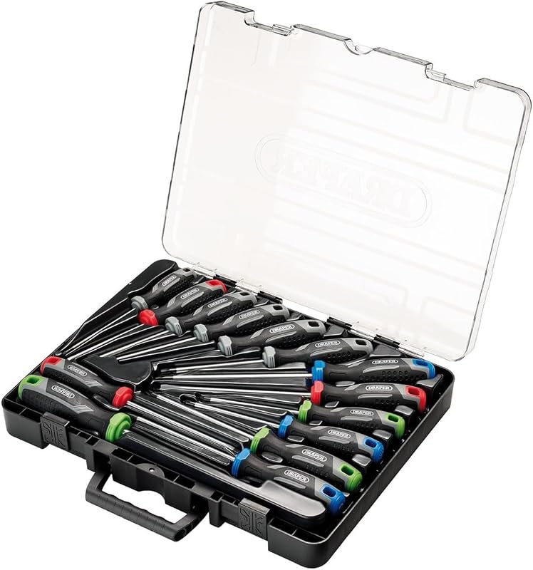 Conjunto de 14 chaves de fendas de empunhadura suave com Draper TX-Star® - 13437 - pontas magnéticas, lâminas CRV