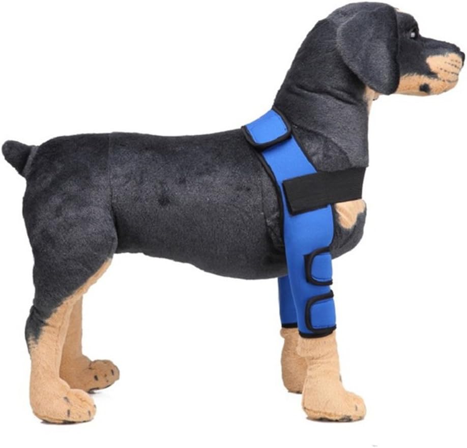 Tie langxian Pet Elbow Brace,Dog Elbow Protector,Dog Leg Brace, Dog Leg Sleeve (2 Pack) (S, Blue)