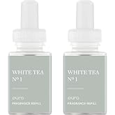 Pura Home Diffuser Refill, 2 Pack, White Tea No. 1 | Scent Refill for Pura Home Smart Plug-In Wall Diffusers, Clean and Safe, Long-Lasting Fragrance for Home and Office