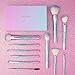 Docolor Makeup Brushes 9 Pcs Makeup Brush Set Premium Synthetic Foundation Powder Concealers Blush Makeup Brushes Gradient color Cosmetic Brushes