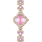 ADSBIAOYE Luxury Women Wrist Watches Unique Rose Gold Diamond Bracelet Watch Fashion Dress Quartz Watches for Women Gift