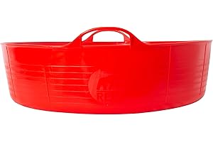 Tubtrugs SP35R Flexible Red Large Shallow 35 Liter/9.2 Gallon Capacity Bucket
