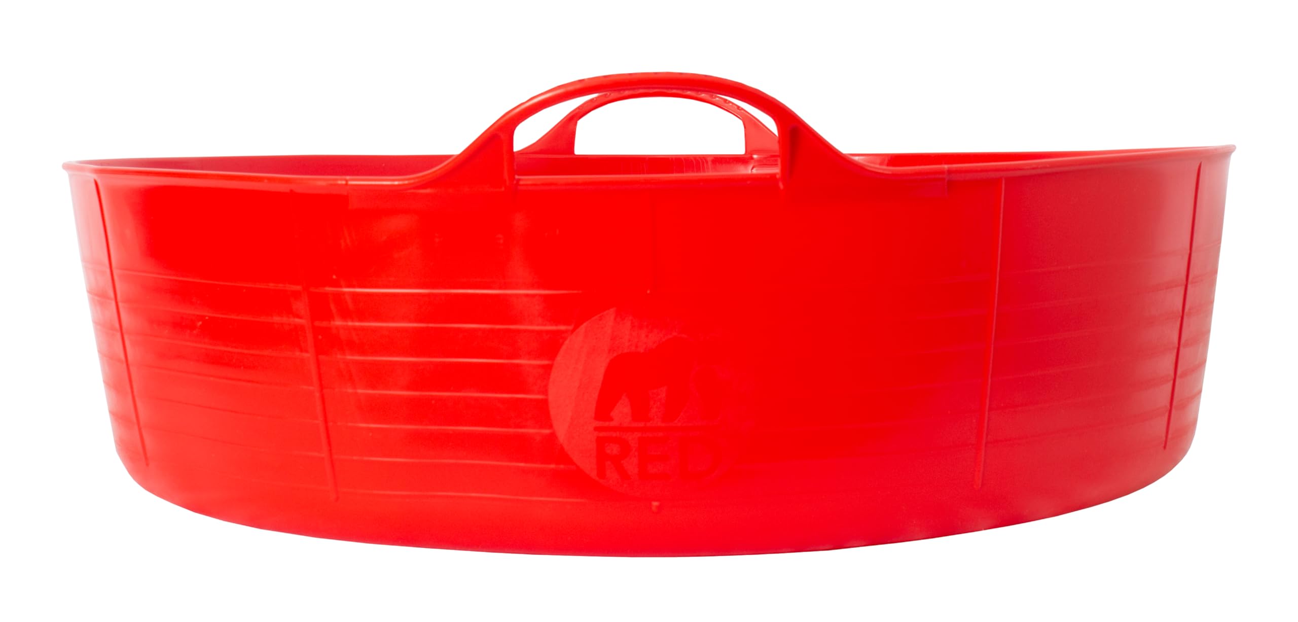 Decco SP35R Tubtrugs 35L Large Shallow Flexible 2-Handled Recycled Tub, Red
