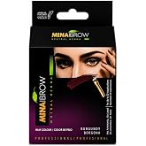MINA ibrow Henna Hair Color Semi Permanent Henna Kit (Burgundy) | Natural Plant Based, No Ammonia, Vegan Formula, 30 Applications, Easy to Apply, Fade-Resistant Color, Professional Quality.