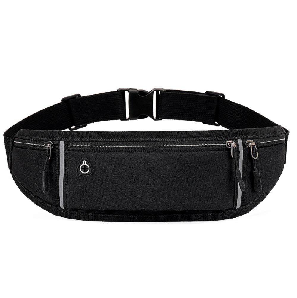 Black Running Waist Bags Sports Running Belt Running Belt Men Women for Gym, Jogging, Climbing, Hiking