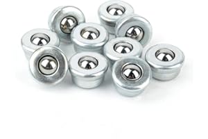 JWN 10pcs/set CY-8H 8mm Transfer Ball Bearing Sliver Metal Unit Conveyor Roller Wheels