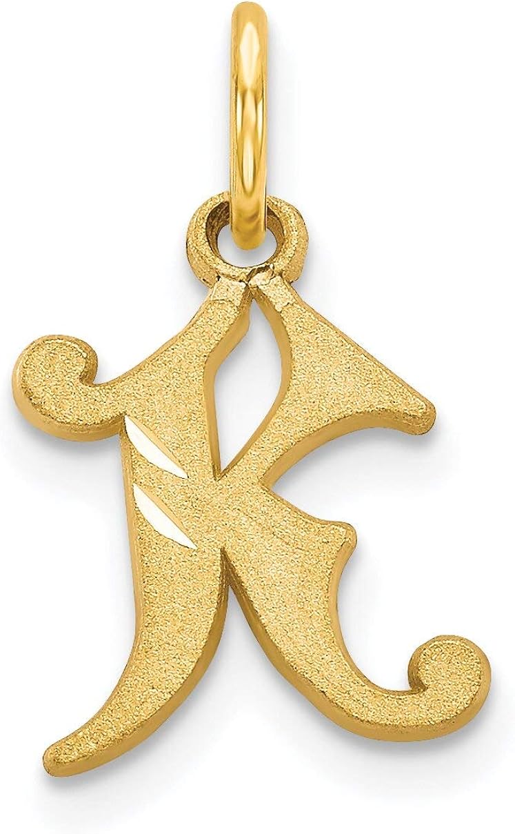 14K Gold Initial K Charm Jewelry FindingKing Jewelry
