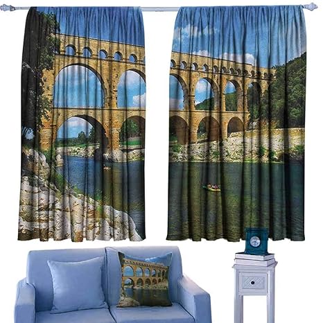 Amazon Com Paradisedecor Landscape Backout Curtain Set Ancient