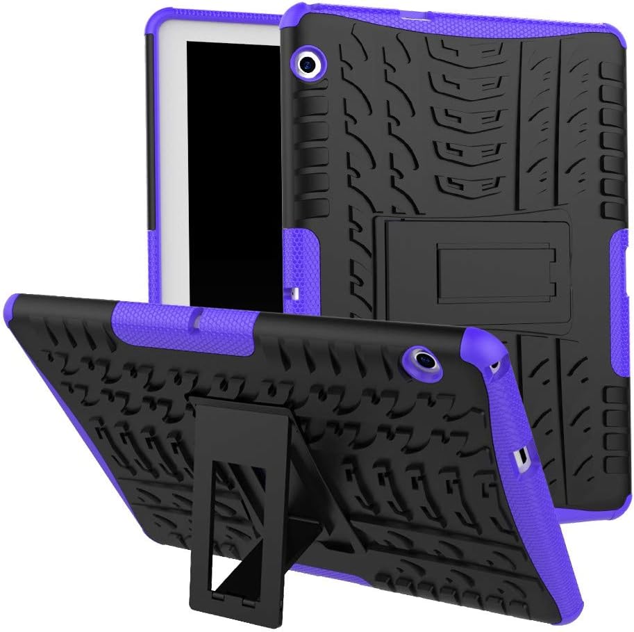 Heavy Duty Case for Huawei MediaPad T3 10" Hybrid Rugged Rubber + Hard PC Kickstand Shock-Proof Case Cover JKRED