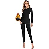YADIFEN Women Thermal Underwear Set,Long Johns for Women Base Layer with Fleece Lined Long Underwear Top Bottom Cold Weather