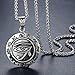 Men's Stainless Steel Eye of Horus Ancient Egypt Pendant Necklace, 24