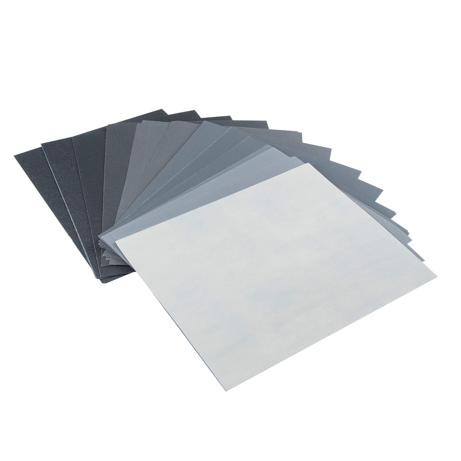 Luckyway 36-Sheet, 9 x 11 Inch, 120 To 5000 Assorted Grit Sandpaper for Wood Furniture Finishing, Metal Sanding and Automotive Polishing, Dry or Wet Sanding