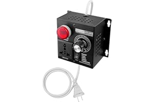 PNYZIK AC Variable Fan Speed Controller, 110V 4000W Variable Voltage Regulator, Motor Speed Controller with Variable Thyristor and Electronic Voltage Regulator