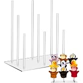 Chunful Acrylic Puppet Stand Clear Finger Puppets Tree Store Doll Holder | Holds 9 Hand Puppets,Home Anti Crush Stand for Storage,Easy Accessibility