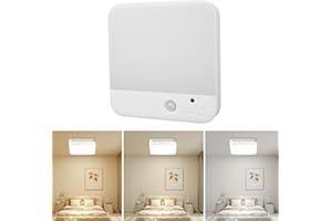 ariarly USB Rechargeable Motion Sensor Ceiling Light Stair Light 3 Color Wireless Remote Controlled Magnetic for Cabinet, Clo