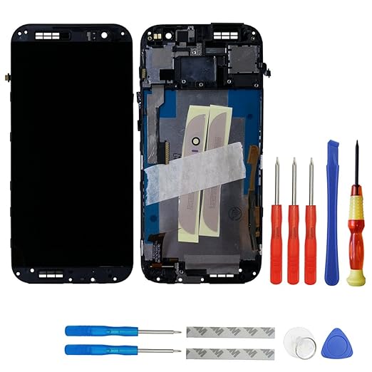 swark LCD Display für HTC One M8 831C Gold Touchscreen Bildschirm Digitizer Assembly Glas + Rahmen+Tools