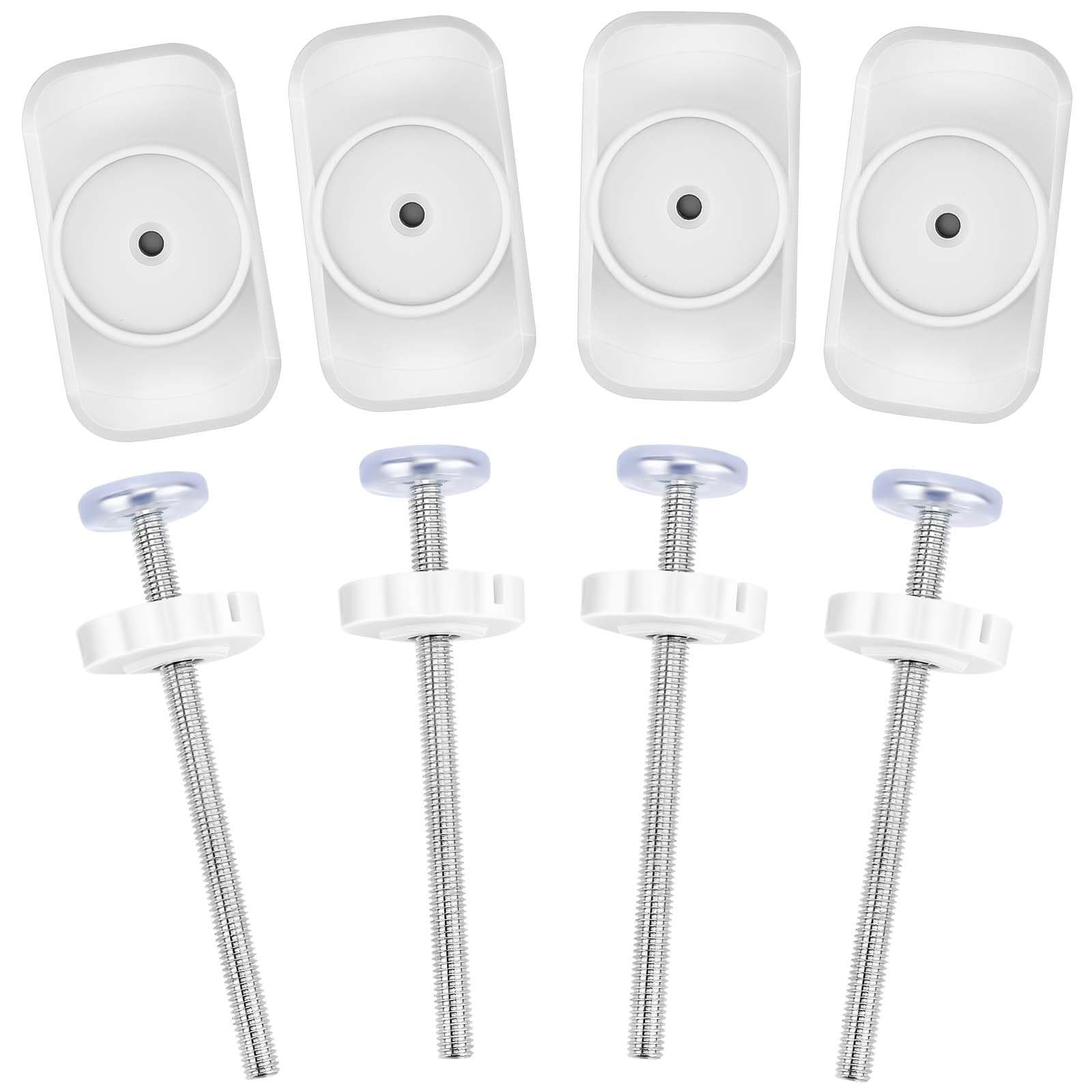 8pcs Baby Gate Extension Spindle Rods Kit, 4pcs Pet Stair Gate Screws with 4pcs Dog Safety Gate Wall Protector Mounted Gate Bolts Parts Baby Gate Extender for Child Toddle Pressure Install Baby Gate