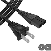 6FT Sewing Machine Power Cord AC Cable for Brother Singer Bernina | Compatible with Viking Pfaff Baby Lock Replacement Cable White AC Cord for Sewing Machines Power Connection