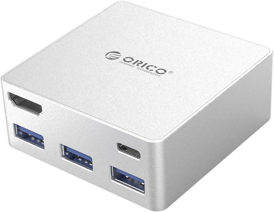 ORICO Data Hub, USB C HUB for PC with Type C Charging Port, USB Power Delivery (USB PD), 4K HDMI Adapter, 3 USB 3.0 Ports for MacBook, Chromebook [Premium Aluminum Chassis]: Computers & Accessories