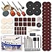 HILDA 92 Pcs Rotary Tool Accessories Kit, 1/8-inch Diameter Shanks Dremel Tool Accessories Multi-Functional Universal for Easy Cutting, Grinding, Sanding, Sharpening, Carving and Polishing