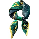 FEIBOON 100% Pure Mulberry Silk Scarfs 26"x26" Square Scarf Women Neckerchief Headscarf hair scarf bandana Gift Packed