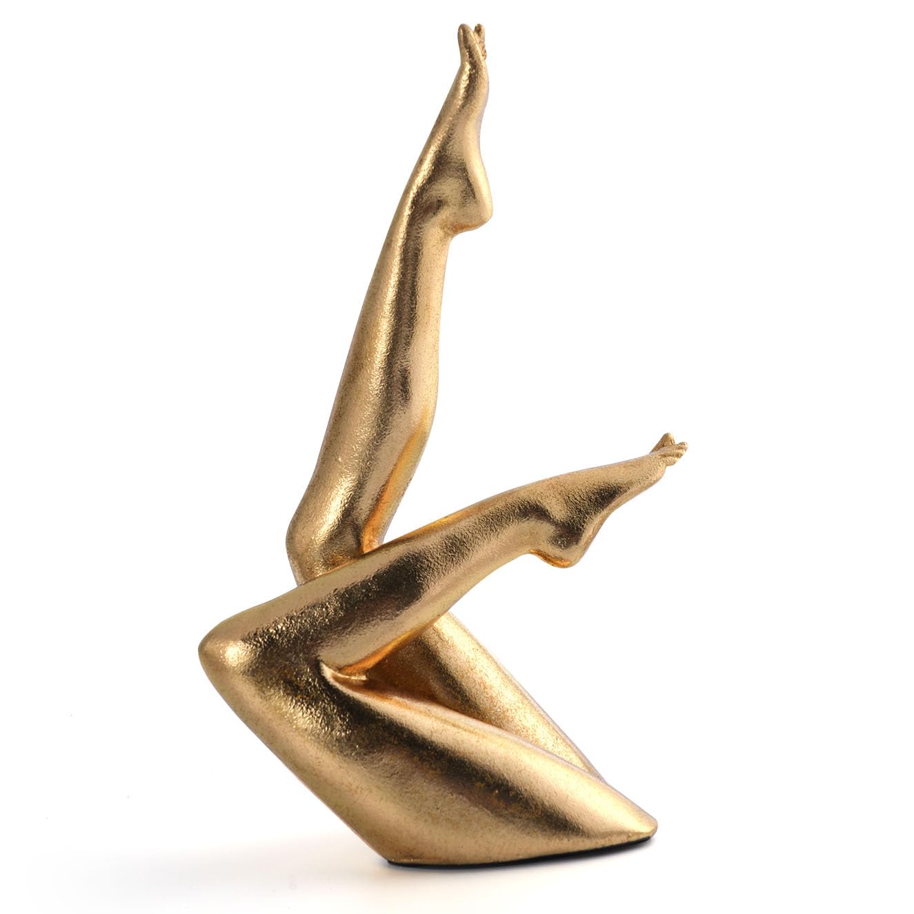 Photo 1 of Zonsuli Golden Legs Sculpture Elegant Resin Home Decor Legs Statues Versatile Indoor/Outdoor Ornament, Bedroom, Office Desktop, Cabinets, Perfect (Bent Leg)