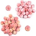 LUEYAO Artificial Peach, Mini Fake Fruit Peach Simulation Pink Yellow Peach Fake Fruit Model Home House Kitchen Party Decoration Desk Ornament- 3.5CM(50pcs Pink)
