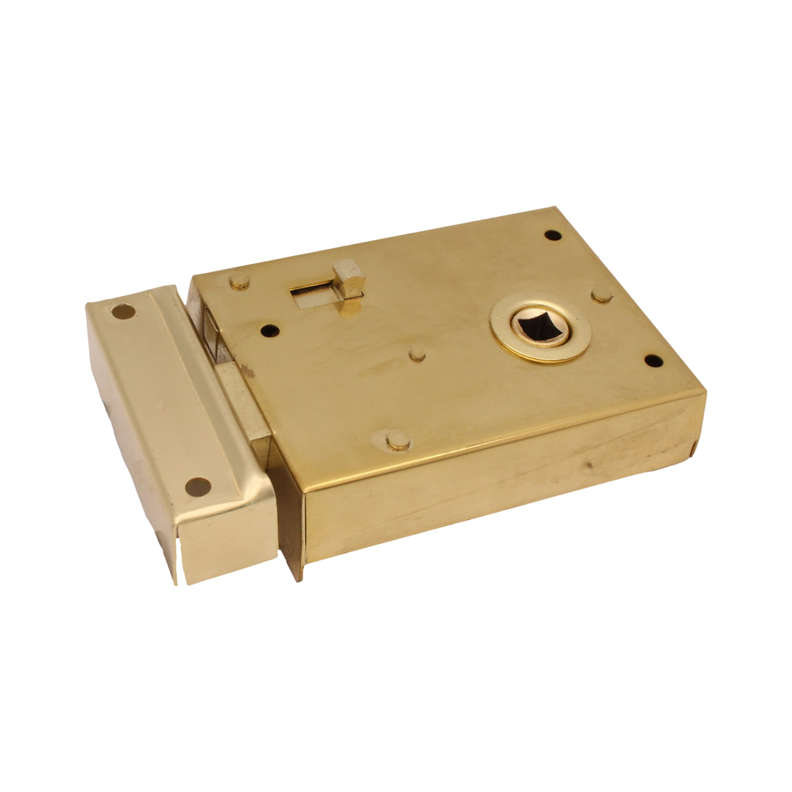 Rim Latch Snib Lock Electro Brass Surface Mounted Lock for Bathrooms 105 x 82mm