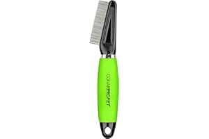 CONAIRPRO DOG & CAT CONAIRPROPET Pet brush for Flea and Tick Removal, 1/2" Stainless Steel Comb with Memory Grip Handle
