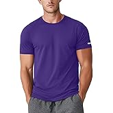 Zengjo Athletic Shirts for Men Short Sleeve Quick Dry Workout Running Gym Sport Exercise Tee Moisture Wicking
