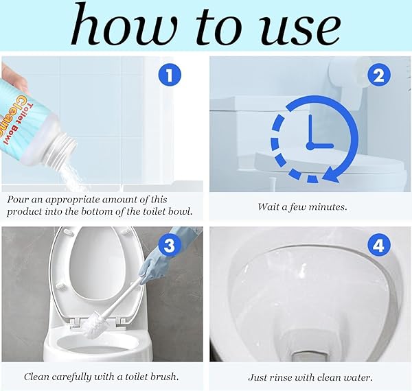 BICOTAND TOILET BOWL CLEANER, SPLASH TOILET CLEANER FOAM POWDER, SPLASH FOAM CLEANER FOR TOILET, SQUATTING PANS, URINALS, PIPE CLEANING 150G (2)