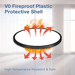 CycevSun 15.8 Inch Black Flush Mount Ceiling Light