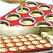 Silicone Mini Muffin Pan, SySrion 24 Cup Premium Cupcakes Pan Shapes, Non-stick, BPA-free Food Grade Silicon Mold Material, Red