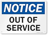 SmartSign "Notice - Out Of Service" Sign | 10" x