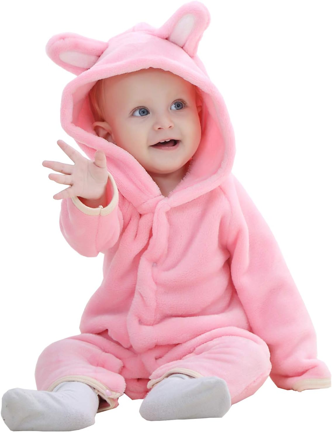 Baby Animal Pajamas Onesie Romper Costume Unisex Cute Hooded Cartoon Outfit Suit for Boy/Girl