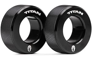 Titan Fitness TwistLock Pro Aluminum Barbell Collar Set, 59.5mm-51.5mm Sleeve Diameter, Quick Release Olympic Barbell Clamps, Pair of 2 Magnetic Aluminum Weight Clips with Easy-Grip Knurling