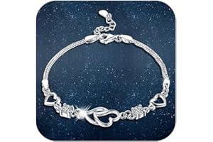 MIUBAAO big+spring+sales, prime+deals+today+clearance 925 Sterling Silver Bracelet Simple Adjustable Bangle Bracelets Wedding Jewelry for Brides Mother's Day gifts for her Mothers day Wedding Anniversary