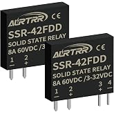 (2pcs) 12V 5V 3v 3.3V Solid State Relay 4a,dc SSR fit pc Boards,Input:3-32Vdc,Output:5-60Vdc,41Fdd,Non-Contact,Mini,Slim Ac dc-dc,Micro for ESP32 Raspberry Pi Arduino ebike PLC