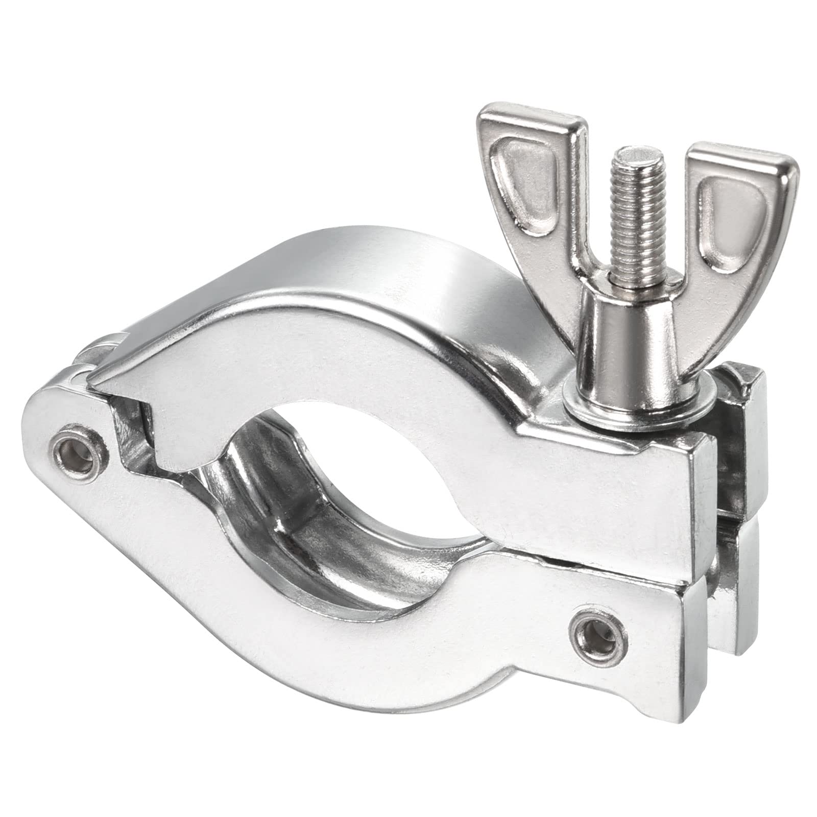 PATIKIL KF-16 Vacuum Clamp, 1 Pack Aluminium Alloy Durable Single Pin Hose Clamp with Wing Nut for Ferrule, Silver