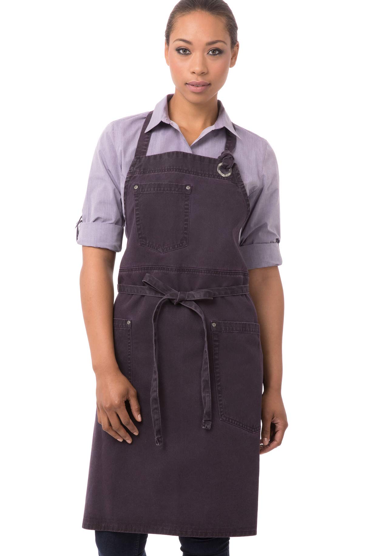 Chef Works Abaq054egg0 Bib Apron, Eggplant, One Size — image 1